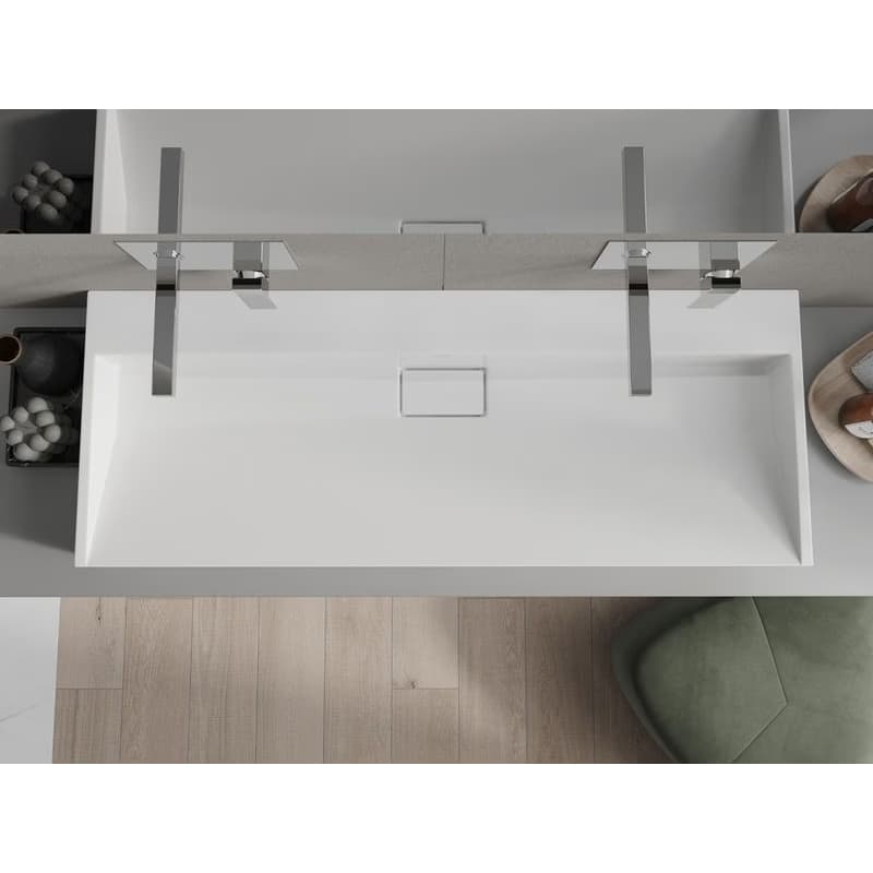 MEXEN - Ava umývadlo na dosku liaty mramor B/O 120 x 46, biela 23011200 4