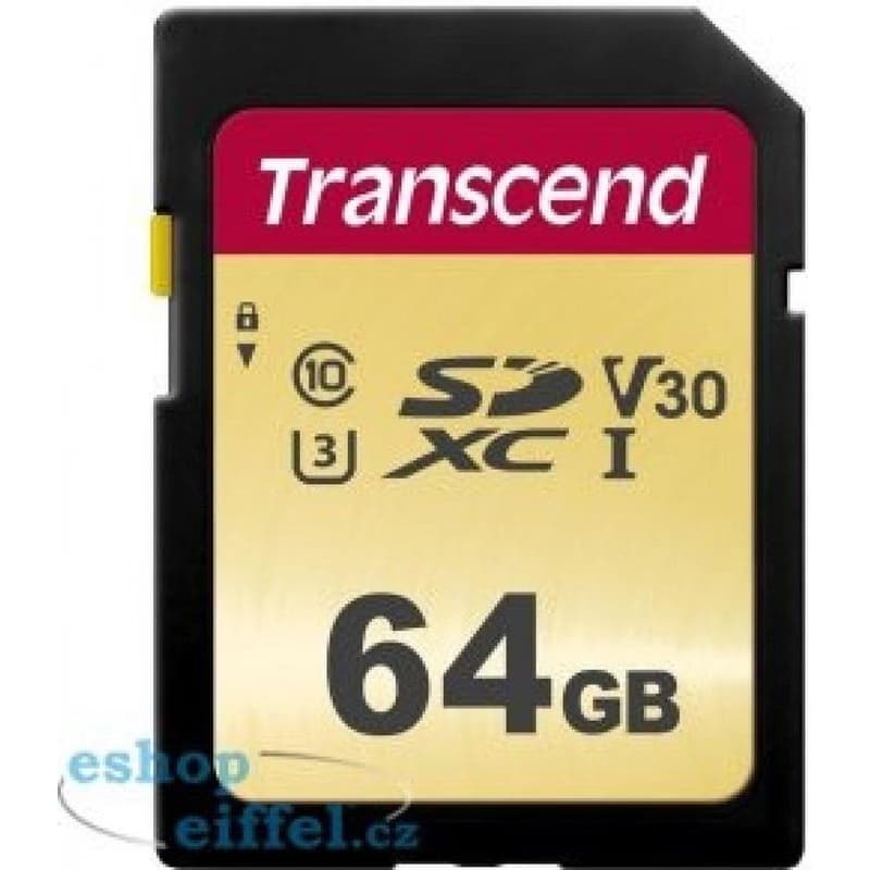 TRANSCEND SDXC karta 64GB 500S, UHS-I U3 V30 (R:95/W:60 MB/s) 6