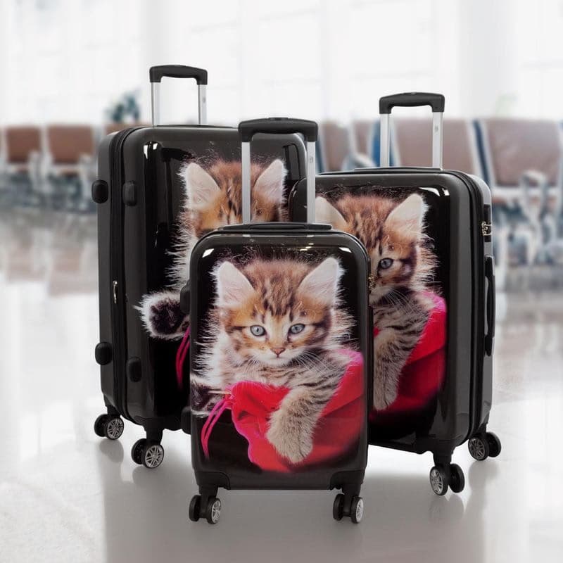 Cestovné kufre Cat, sada 3 kusov, čierne 1