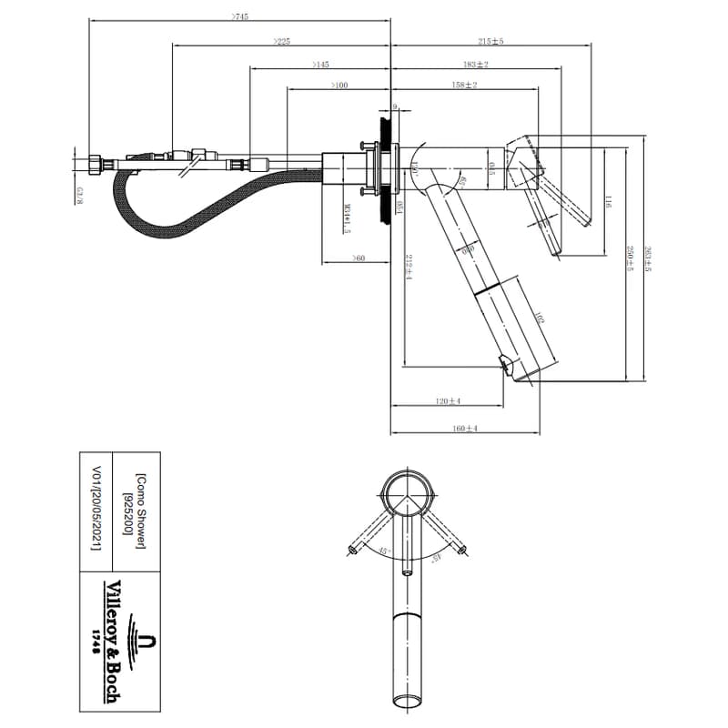 VILLEROY & BOCH VILLEROY & BOCH - Drezová batéria Como Shower Nerez 925200LC 3