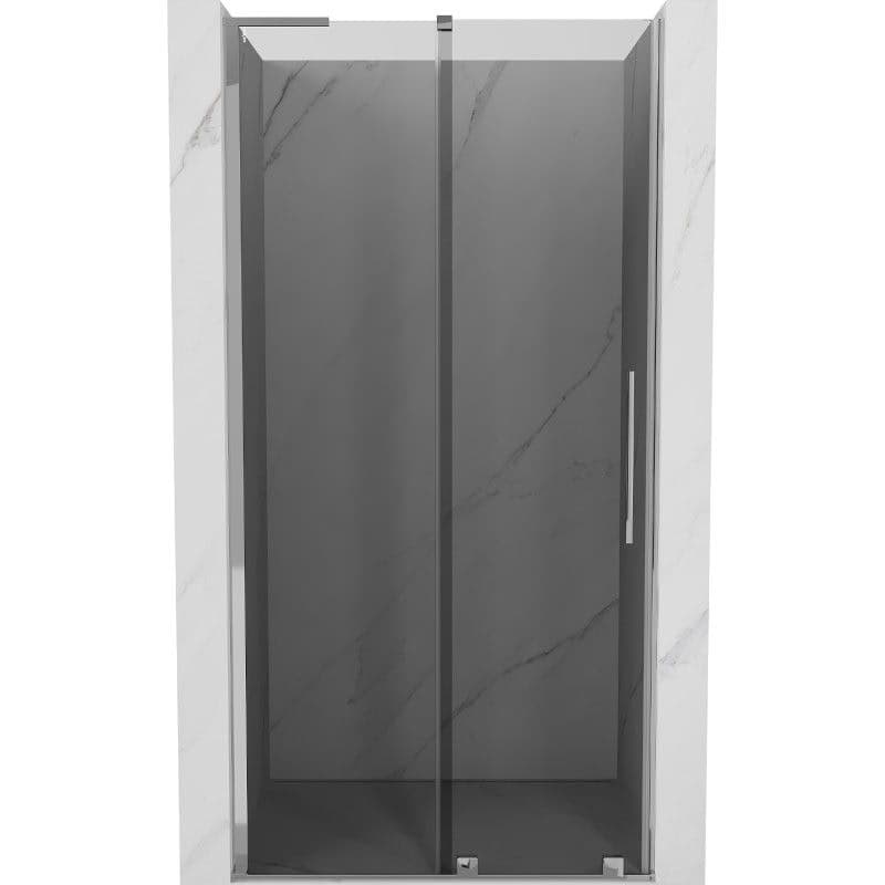 MEXEN/S - Velar L posuvné sprchové dvere 100, grafit, chróm 871-100-003-41-01