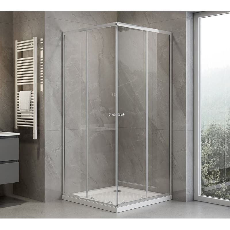 AQUALINE - AGGA štvorcová sprchová zástena 900x900, číre sklo HLF909Y 1