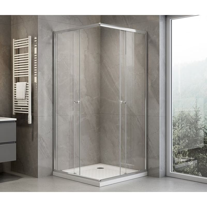 AQUALINE - AGGA štvorcová sprchová zástena 900x900, číre sklo HLF909Y 3