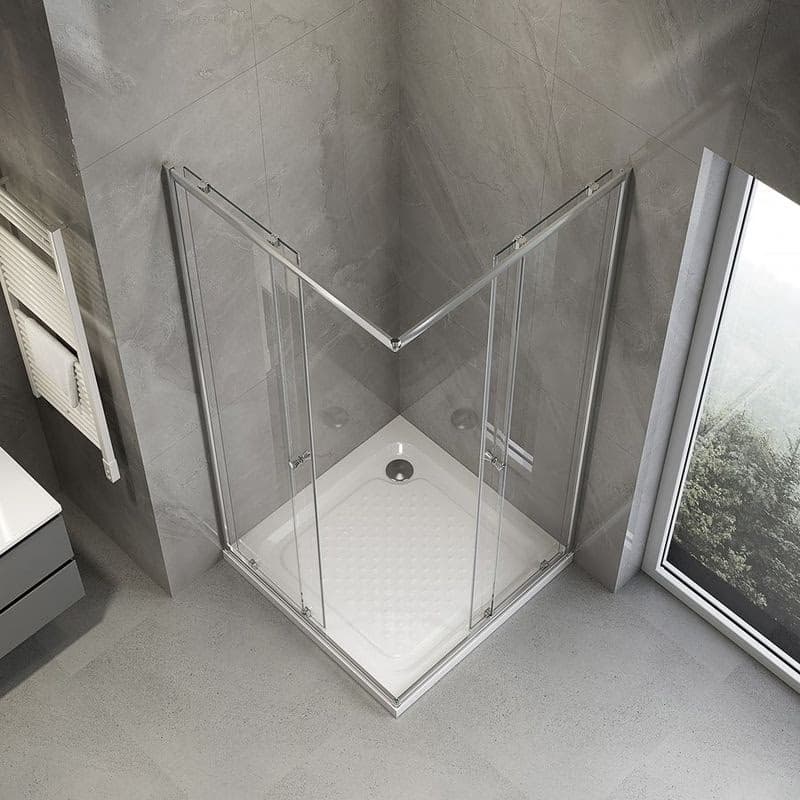AQUALINE - AGGA štvorcová sprchová zástena 900x900, číre sklo HLF909Y 4