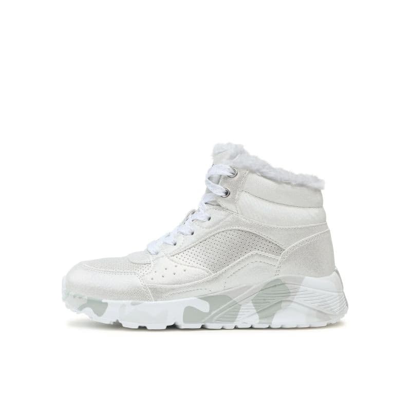 Dievčenské členkové zimné topánky SKECHERS Uno Lite Camo Dazzle silver grey 3