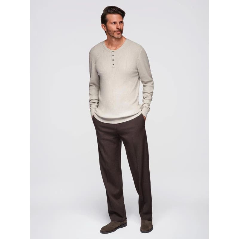 Pánsky sveter OMBRE Sweater OM-SWSW-0183 V-3ight grey 5