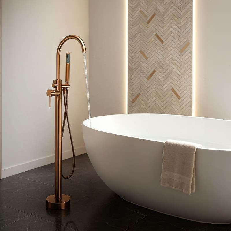 REA - Voľne stojaca batéria Lungo brush copper REA-B7495 2