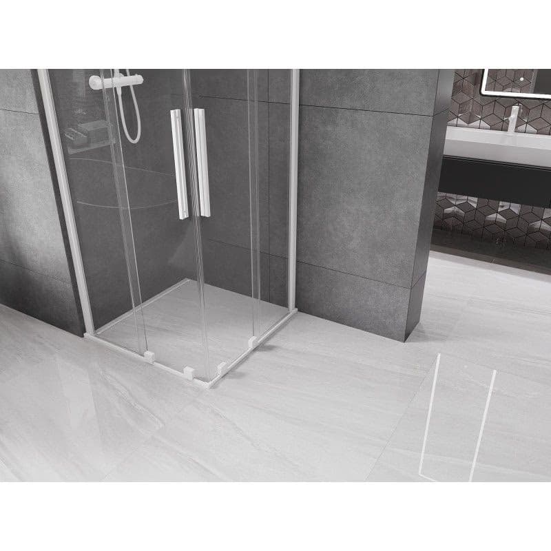 MEXEN/S - Velar Duo štvorcový sprchovací kút 80 x 80, transparent, biela 871-080-080-02-20 4