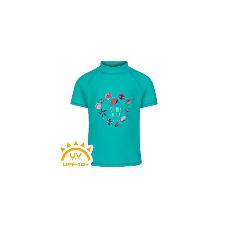 Dievčenské tričko na kúpanie COLOR KIDS T-shirt w. print-atlantis
