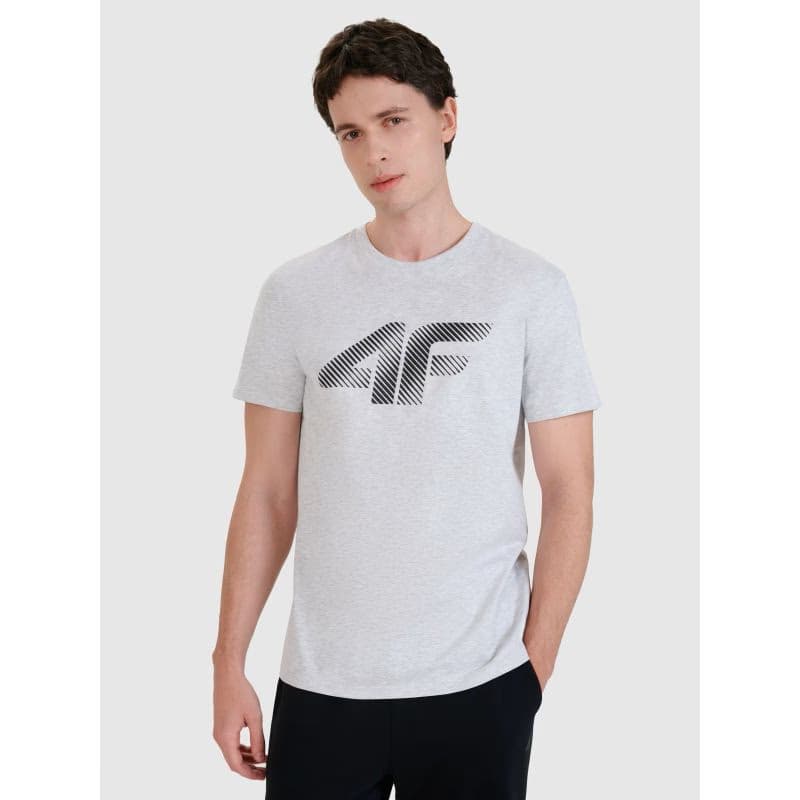 Pánske tričko s krátkym rukávom 4F TSHIRT M2257-27M-COLD LIGHT GREY MELANGE 2