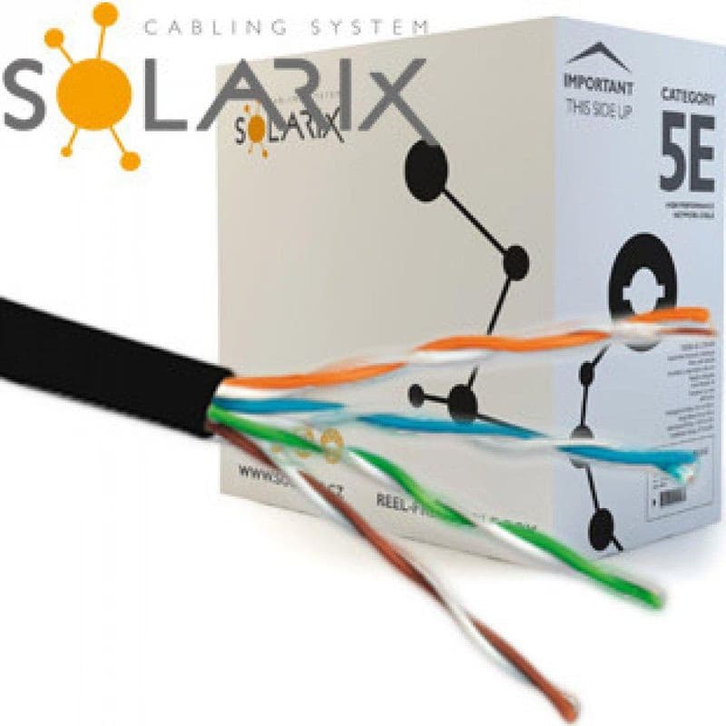 Inštalačný kábel Solarix vonkajší gélový UTP, Cat5E, drôt, PE, box 305m SXKD-5E-UTP-PEG 2