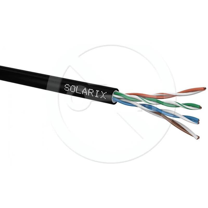 Inštalačný kábel Solarix vonkajší gélový UTP, Cat5E, drôt, PE, box 305m SXKD-5E-UTP-PEG 6