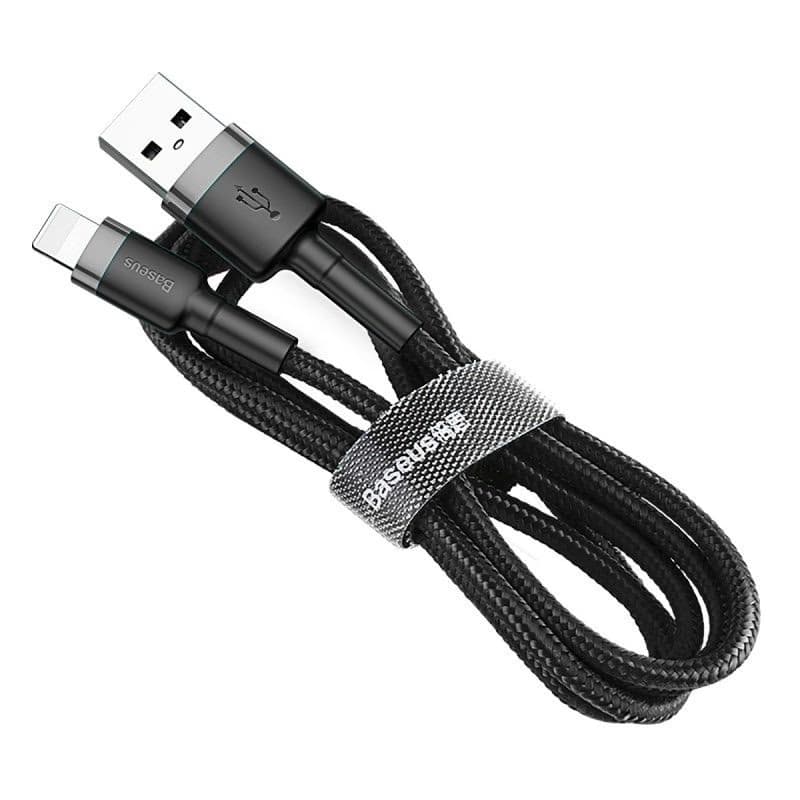 Baseus Cafule nabíjací / dátový kábel USB na Lightning 2, 4A 0, 5m, šedá-čierna 4