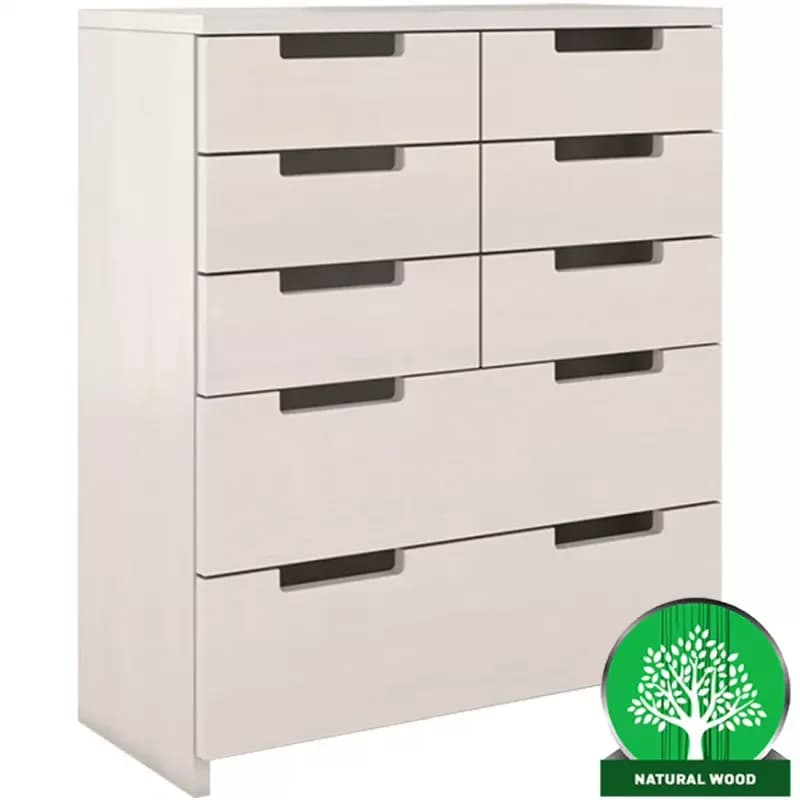 Komoda drevená borovica 8s Skandica Spectrum Biely 1