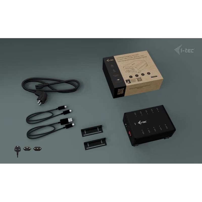 I-tec USB-C/USB-A Metal Charging + Data HUB, 15W per port, 10x USB-C, 180W 2