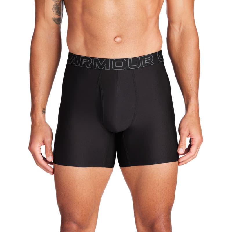 Pánske boxerky UNDER ARMOUR 3 PACK-UA PERFORMANCE TECH MESH -SOLID 6 inch-BLK 2