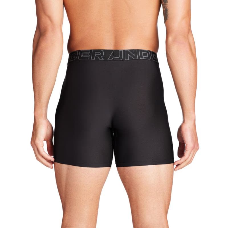 Pánske boxerky UNDER ARMOUR 3 PACK-UA PERFORMANCE TECH MESH -SOLID 6 inch-BLK 3