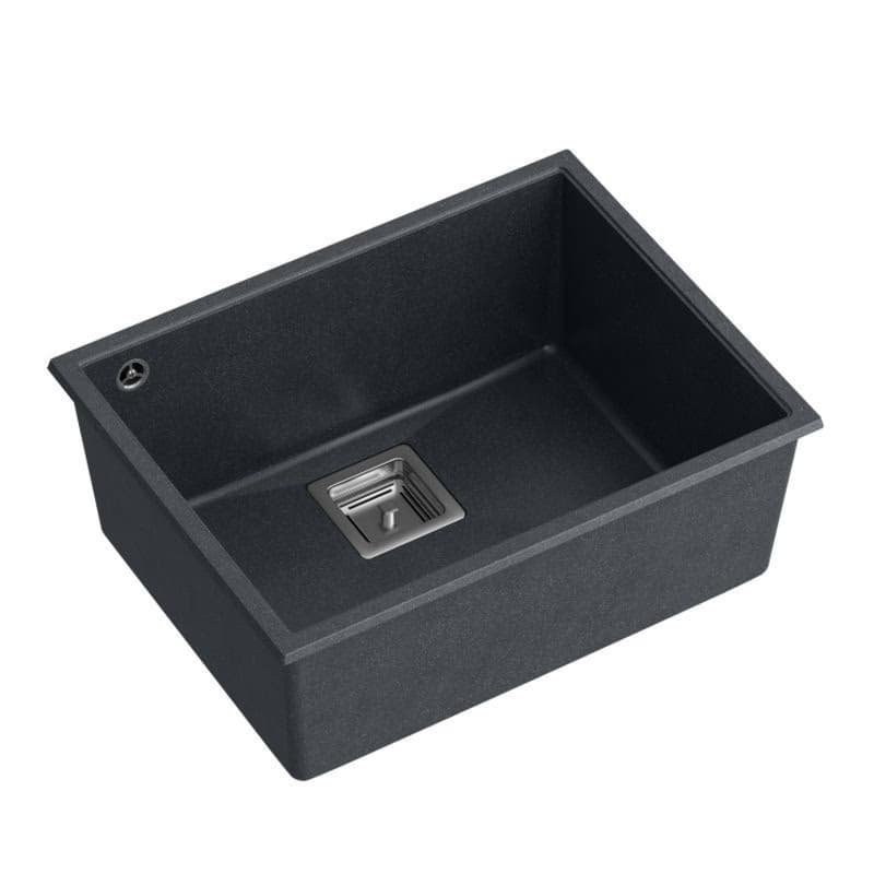 Quadron Quadron - Granitový drez DAVID 50 Black Metallic Oceľ HQD5542U8-BS 3