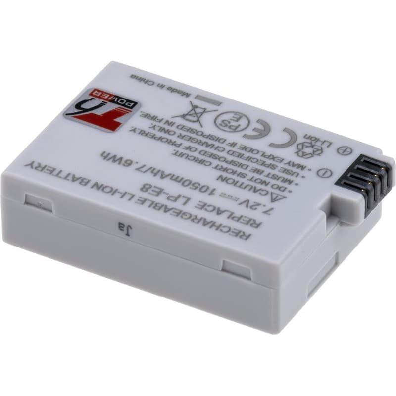 Batéria T6 power Canon LP-E8, 1050mAh, 7,6Wh, sivá 2