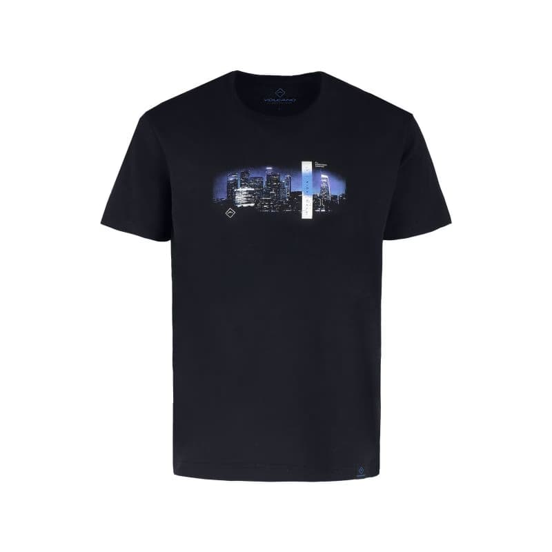 Pánske tričko s krátkym rukávom VOLCANO CALL-600-NAVY 4