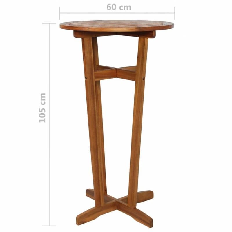 Barový stôl 60 cm z akáciového dreva 6