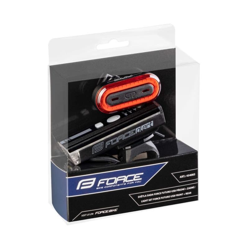 Svetlo na bicykel FORCE FUTURO USB set 2