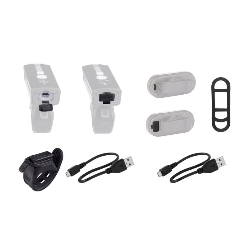 Svetlo na bicykel FORCE FUTURO USB set 3