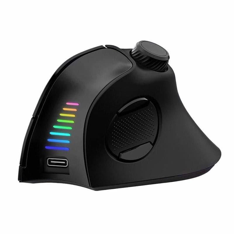 EVOLVEO TwinVerti, bezdrôtová vertikálna ergonomická myš, podsvietená, tichá, 2.4GHz+Bluetooth, čierna 1
