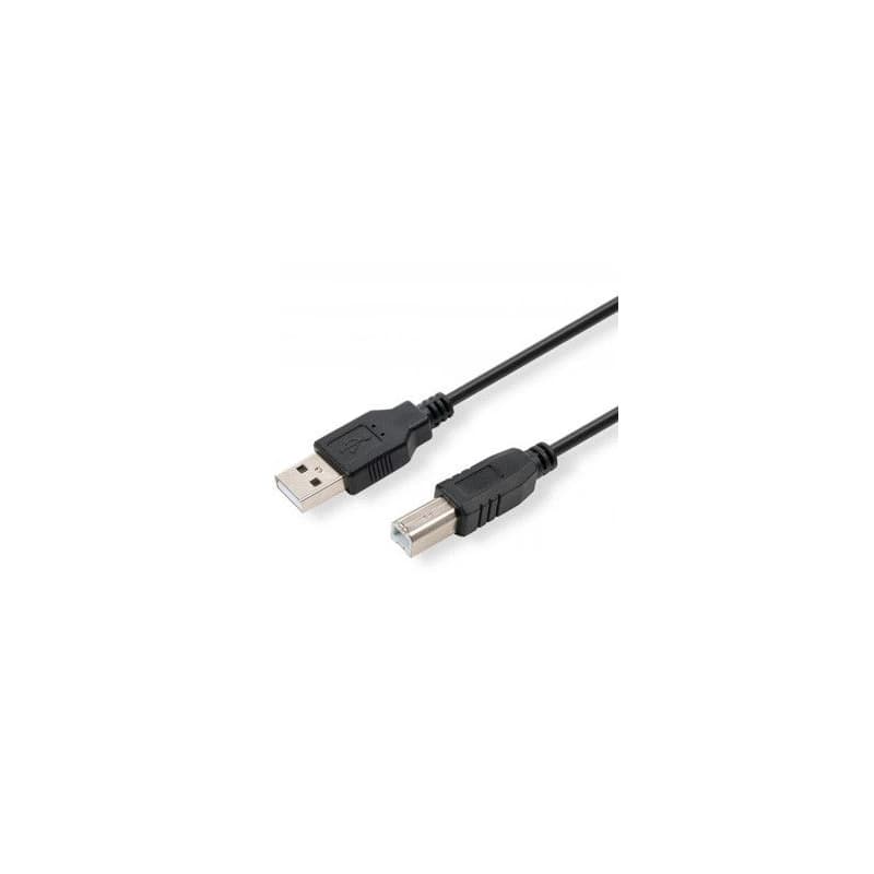 Logo USB kábel (2.0), USB A samec - USB B samec, 1.8m, čierny 1
