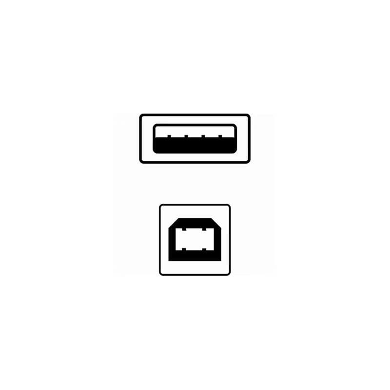 Logo USB kábel (2.0), USB A samec - USB B samec, 1.8m, čierny 3