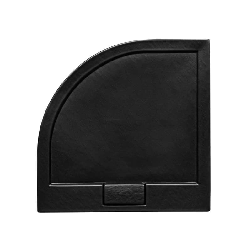 BESCO - Štvrťkruhová sprchová vanička AXIM - STONE EFFECT - Farba - Stone efect, Rozmer B - 80 cm, Rozmer C - 80 cm VANKAXIM80SR55