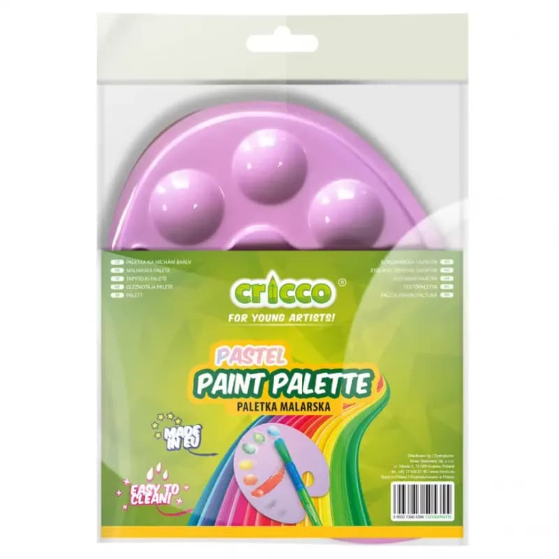 Maliarska paletka Cricco malá pastelové farby MIX 1