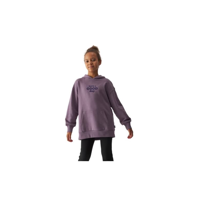 Dievčenská mikina s kapucňou 4F JUNIOR SWEATSHIRT-JWAW24TSWSF1218-51S-VIOLET
