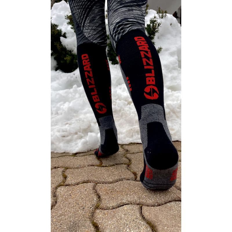 Lyžiarske podkolienky (ponožky) BLIZZARD Wool Performance ski socks, black wine red 2