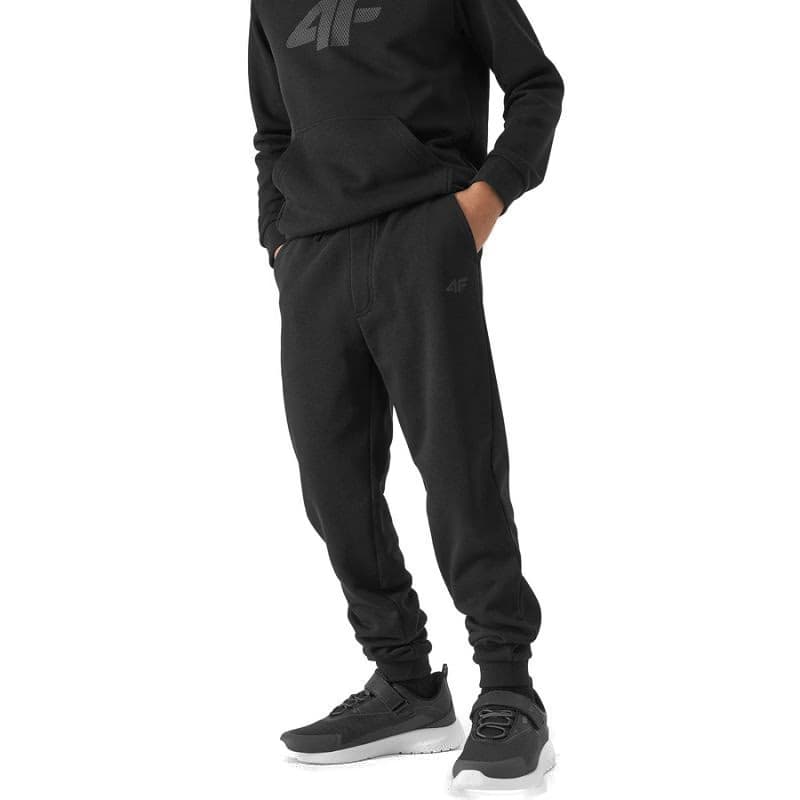 Chlapčenské tepláky 4F JUNIOR TROUSERS-4FJWSS24TTROM591-31S-NAVY 3