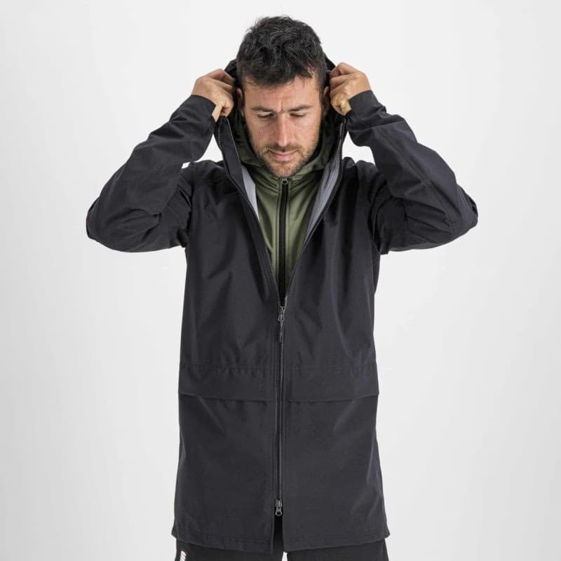 Pánska cyklistická bunda s kapucňou SPORTFUL Metro hardshell, black 4