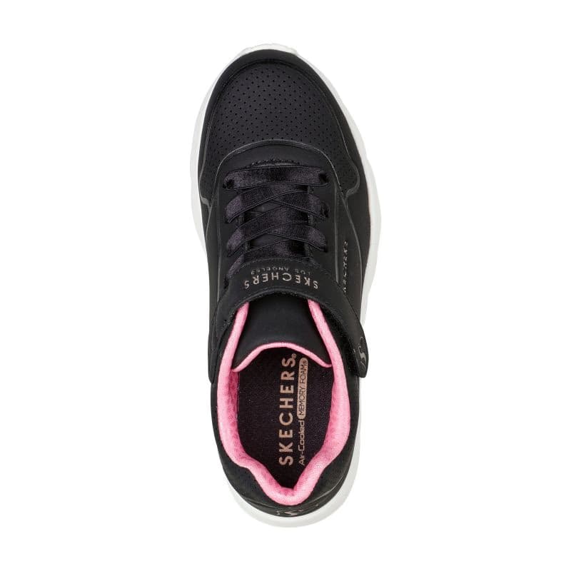 Dievčenská rekreačná obuv SKECHERS Uno Lite K black rose gold 4