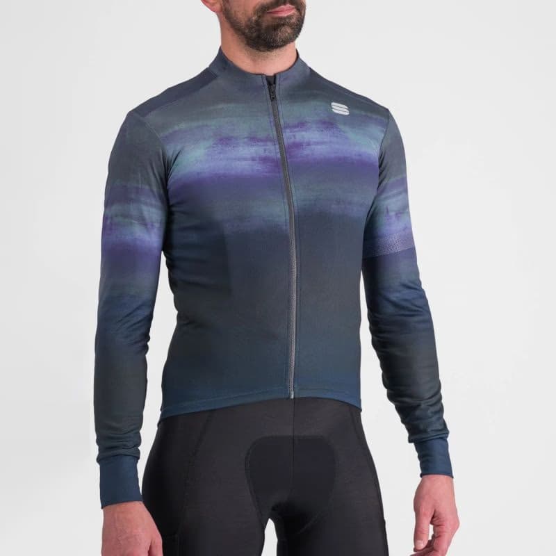 Pánsky cyklistický dres s dlhým rukávom SPORTFUL Flow supergiara thermal jersey, galaxy blue black 4