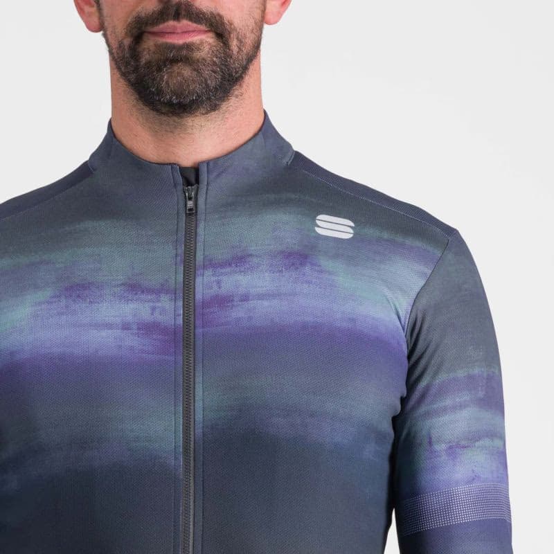 Pánsky cyklistický dres s dlhým rukávom SPORTFUL Flow supergiara thermal jersey, galaxy blue black 5