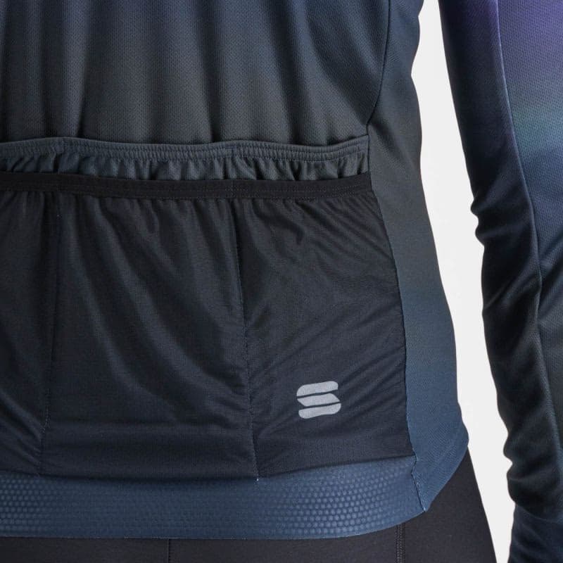 Pánsky cyklistický dres s dlhým rukávom SPORTFUL Flow supergiara thermal jersey, galaxy blue black 6