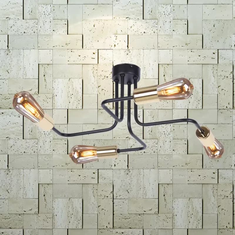 Luster Kuga Čierna/Zlatý K-4942 LW4 1