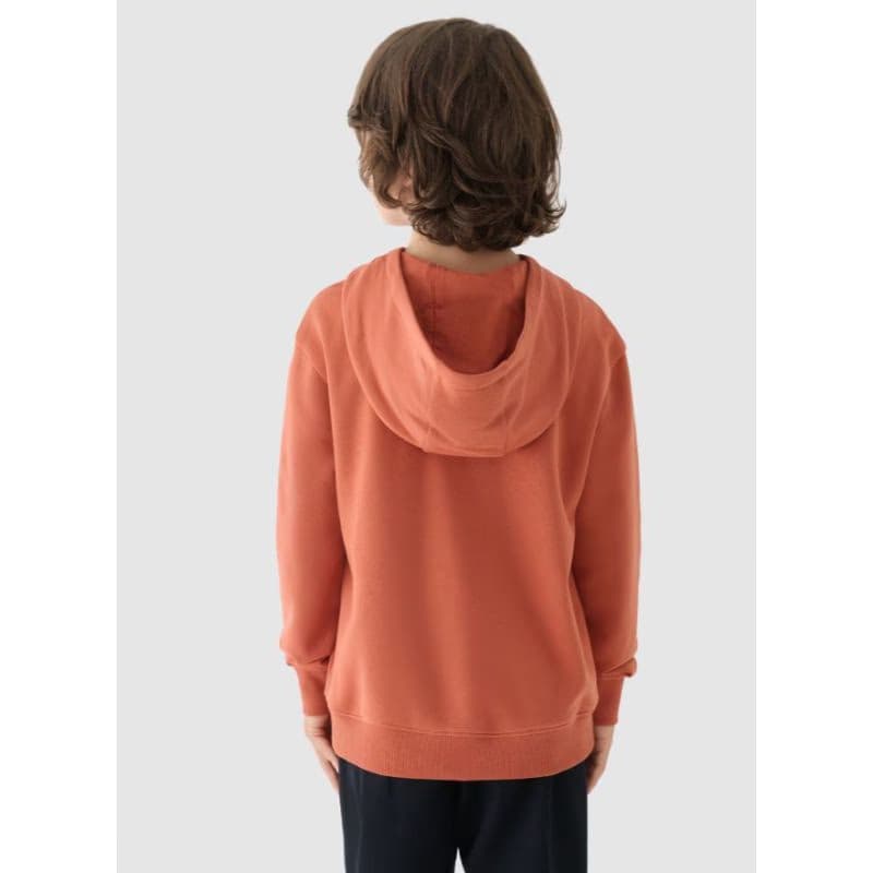 Chlapčenská mikina s kapucňou 4F JUNIOR SWEATSHIRT-JWAW24TSWSM1223-64S-SALMON CORAL 3