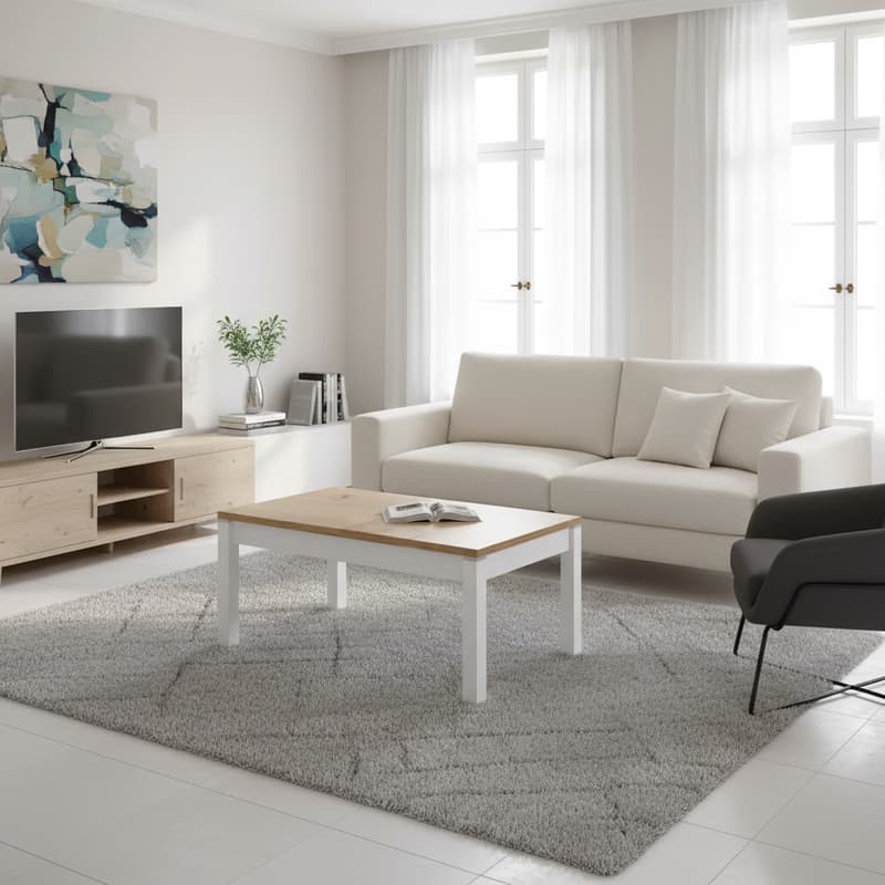 Signal Konferenčný stolík KLEOPATRA | biela 56 x 124 cm 1