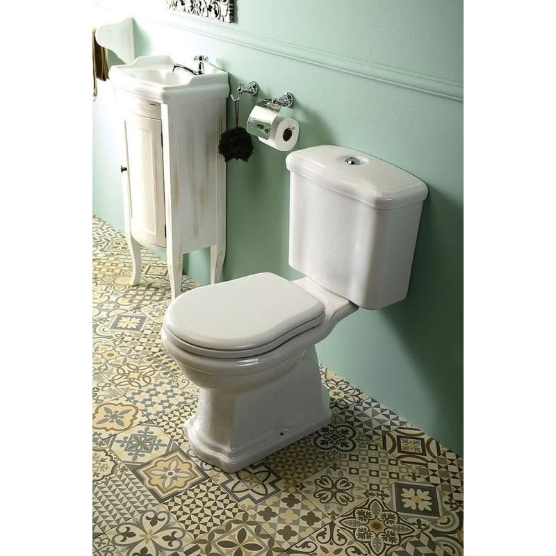 KERASAN - RETRO WC kombi, spodný odpad, biela-chrom WCSET01-RETRO-SO 2