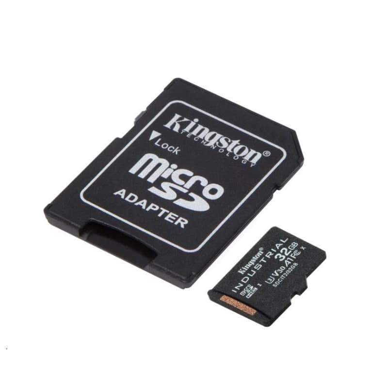 Kingston 32GB microSDHC Industrial C10 A1 pSLC Card + SD Adapter 2