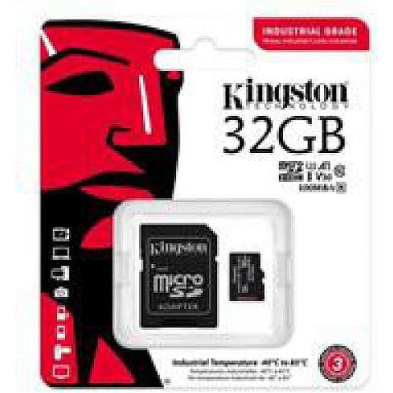 Kingston 32GB microSDHC Industrial C10 A1 pSLC Card + SD Adapter 5