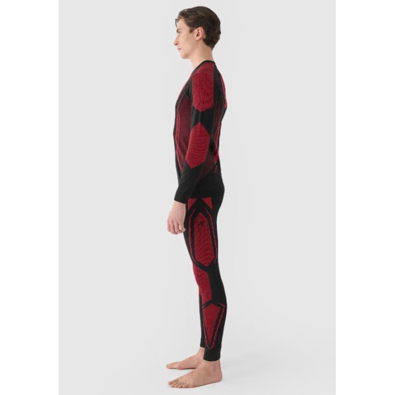 Pánske termo nohavice 4F SEAMLESS UNDERWEAR-WAW24USEAM166-62S-RED 4