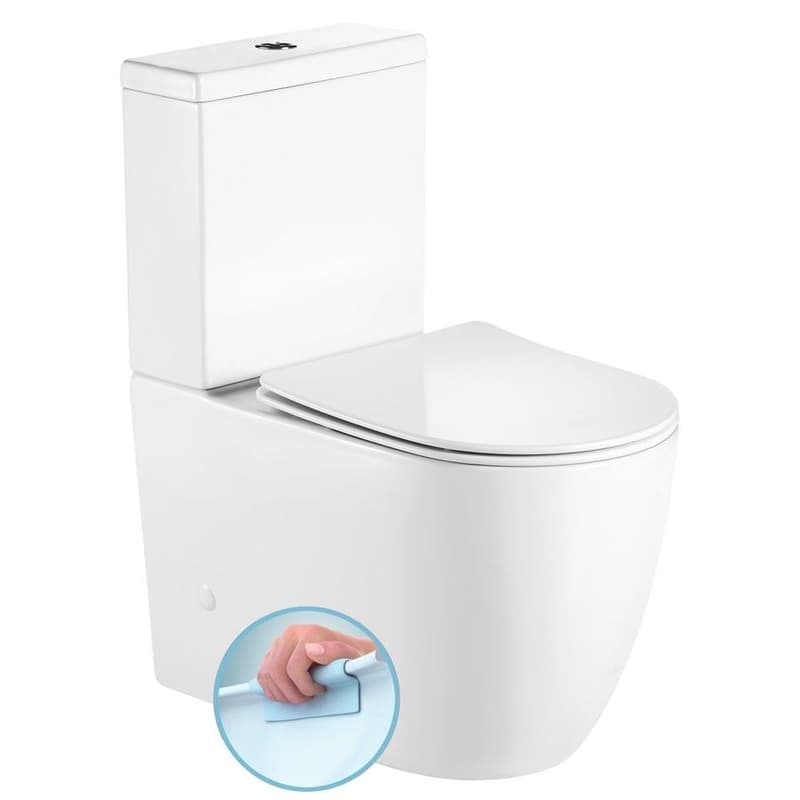 SAPHO - INFINITY RIMLESS WC kombi misa s nádržkou, spodný/zadný odpad, biela PC105WR