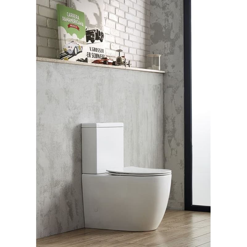 SAPHO - INFINITY RIMLESS WC kombi misa s nádržkou, spodný/zadný odpad, biela PC105WR 3