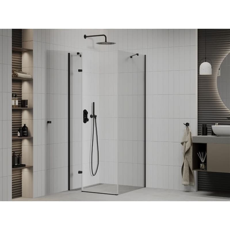 MEXEN/S - ROMA sprchovací kút 70x70, transparent, čierna 854-070-070-70-00 3